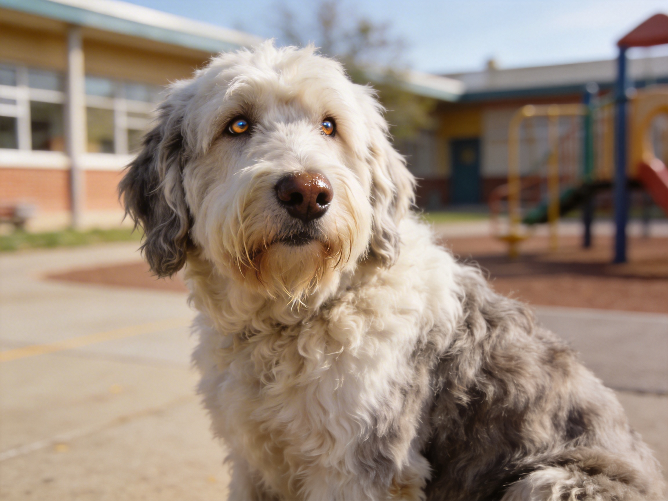 How to Pet Old English Sheepdog